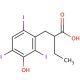 α-Ethyl-3-hydroxy-2,4,6-triiodohydrocinnamic acid (CAS 96-84-4) - chemical structure image
