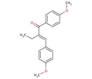 &alpha;-Ethyl-4,4&prime;-dimethoxychalcone - chemical structure image