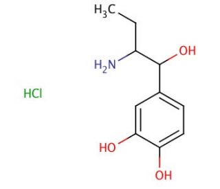 &alpha;-Ethylnorepinephrine Hydrochloride(Mixture of Diastereomers) (CAS 3198-07-0) - chemical structure image