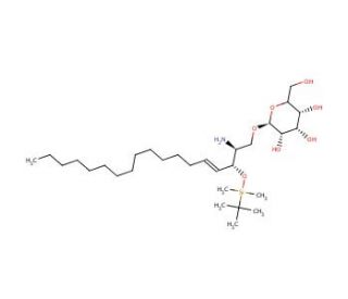 &alpha;-Galactosyl-3-(t-butyldimethylsilyl)-erythro-sphingosine - chemical structure image