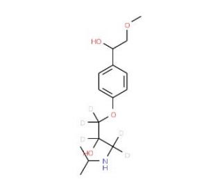 &alpha;-Hydroxy Metoprolol-d5 (Mixture of Diastereomers) - chemical structure image