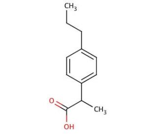 &alpha;-Methyl-4-propylphenylacetic Acid (CAS 3585-47-5) - chemical structure image