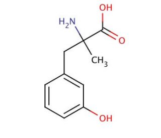 &alpha;-Methyl-D,L-m-tyrosine (CAS 305-96-4) - chemical structure image