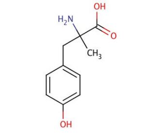 &alpha;-Methyl-D,L-tyrosine (CAS 620-30-4) - chemical structure image