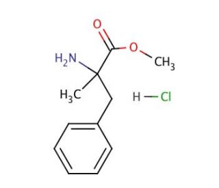 &alpha;-Methyl-DL-phenylalanine methyl ester hydrochloride (CAS 64665-60-7) - chemical structure image