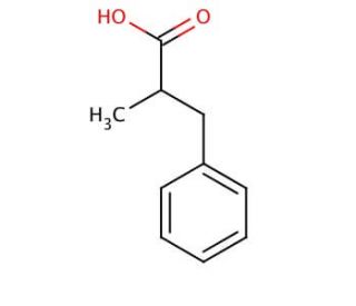 &alpha;-Methylhydrocinnamic acid (CAS 1009-67-2) - chemical structure image