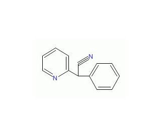 &alpha;-Phenyl-&alpha;-(2-pyridyl)acetonitrile (CAS 5005-36-7) - chemical structure image