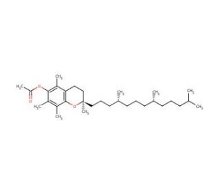 (&plus;)-&alpha;-Tocopherol acetate (CAS 58-95-7) - chemical structure image