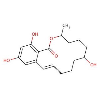 &alpha;-Zearalenol (CAS 36455-72-8) - chemical structure image