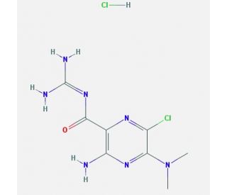 Amiloride, 5-(N,N-Dimethyl)-, hydrochloride (CAS 2235-97-4) - chemical structure image