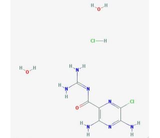 Amiloride hydrochloride dihydrate (CAS 17440-83-4) - chemical structure image