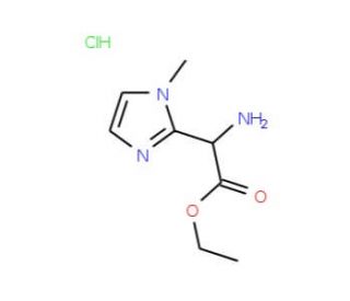 Amino-(1-methyl-1H-imidazol-2-yl)-acetic acid ethyl ester hydrochloride (CAS 129146-64-1) - chemical structure image