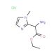 Amino-(1-methyl-1H-imidazol-2-yl)-acetic acid ethyl ester hydrochloride 的分子结构, CAS编号: 129146-64-1 Amino-(1-methyl-1H-imidazol-2-yl)-acetic acid ethyl ester hydrochloride (CAS 129146-64-1) - chemical structure image