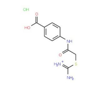 amino({2-[(4-carboxyphenyl)amino]-2-oxoethyl}thio)methaniminium chloride - chemical structure image