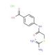 amino({2-[(4-carboxyphenyl)amino]-2-oxoethyl}thio)methaniminium chloride - chemical structure image