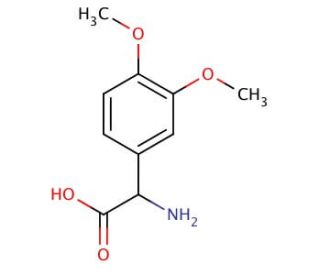 Amino(3,4-dimethoxyphenyl)acetic acid (CAS 91819-11-3) - chemical structure image