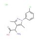 Amino[1-(3-chlorophenyl)-3,5-dimethyl-1H-pyrazol-4-yl]acetic acid hydrochloride - chemical structure image