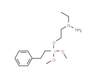 (Aminoethylaminomethyl)phenethyltrimethoxysilane, mixture of m and p isomers (CAS 74113-77-2) - chemical structure image