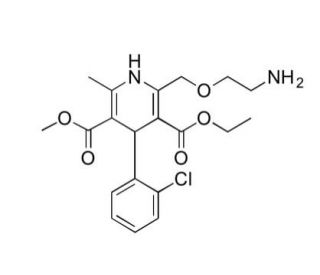 Amlodipine (CAS 88150-42-9) - chemical structure image