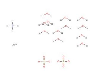 Ammonium aluminum sulfate dodecahydrate (CAS 7784-26-1) - chemical structure image