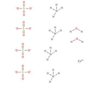 Ammonium cerium(IV) sulfate dihydrate (CAS 10378-47-9) - chemical structure image