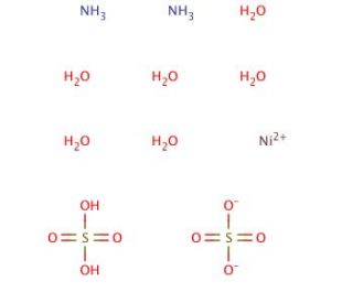 Ammonium nickel(II) sulfate hexahydrate (CAS 7785-20-8) - chemical structure image