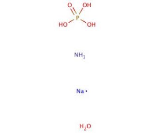 Ammonium sodium phosphate dibasic tetrahydrate (CAS 7783-13-3) - chemical structure image
