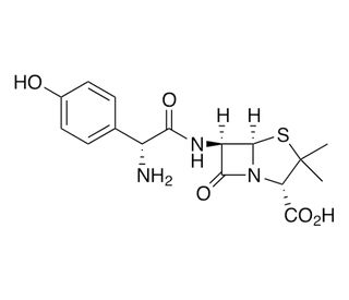 Amoxicillin (CAS 26787-78-0) - chemical structure image