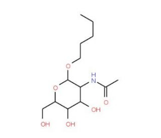 Amyl 2-acetamido-2-deoxy-b-D-glucopyranoside (CAS 94483-64-4) - chemical structure image