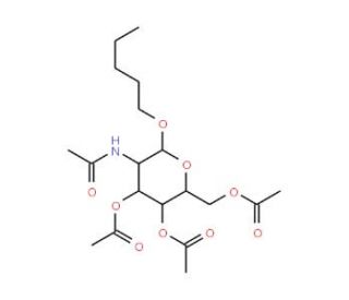 Amyl 2-acetamido-3,4,6-tri-O-acetyl-2-deoxy-b-D-glucopyranoside (CAS 146288-30-4) - chemical structure image