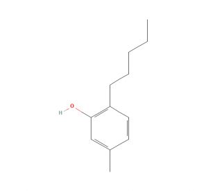 Amylmetacresol (CAS 1300-94-3) - chemical structure image