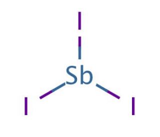 Antimony(III) iodide (CAS 7790-44-5) - chemical structure image
