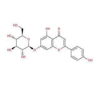 Apigenin 7-glucoside (CAS 578-74-5) - chemical structure image