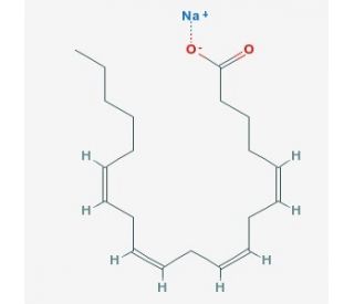 Arachidonic Acid Sodium Salt (CAS 6610-25-9) - chemical structure image