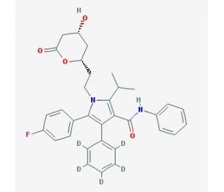 Atorvastatin-d5 Lactone (CAS 125995-03-1 (unlabeled)) - chemical structure image