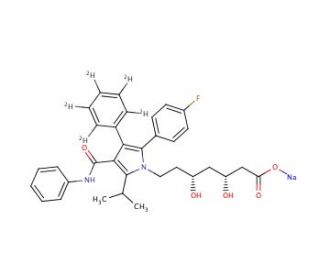 Atorvastatin-d5 Sodium Salt (CAS 134523-01-6 (unlabeled)) - chemical structure image