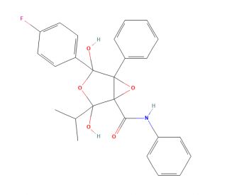 Atorvastatin Epoxy Tetrahydrofuran Impurity (CAS 873950-19-7) - chemical structure image