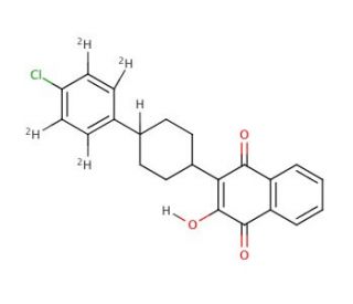 Atovaquone-d4 (CAS 2070015-14-2) - chemical structure image