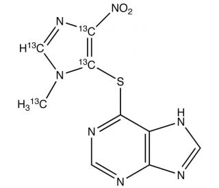 Azathioprine-13C4 (CAS 1346600-71-2) - chemical structure image