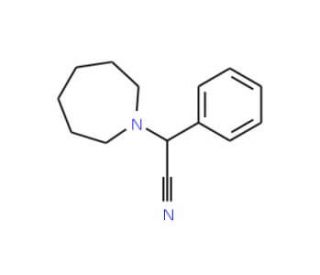 Azepan-1-yl(phenyl)acetonitrile (CAS 17766-41-5) - chemical structure image