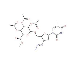 AZT 2,3,4-Tri-O-acetyl-&alpha;-D-glucuronide, Methyl Ester - chemical structure image