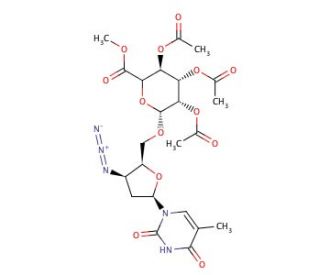 AZT 2,3,4-Tri-O-acetyl-&beta;-D-glucuronide, Methyl Ester - chemical structure image