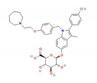 Bazedoxifene 5-&beta;-D-Glucuronide (CAS 328933-56-8) - chemical structure image