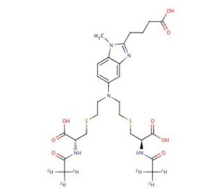 Bendamustine Bis-mercapturic Acid-d6 - chemical structure image