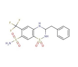 Bendroflumethiazide (CAS 73-48-3) - chemical structure image