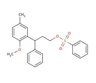 Benzenesulfonic acid 3-(2-methoxy-5-methyl-phenyl)-3-phenyl-propyl ester - chemical structure image