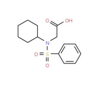 (Benzenesulfonyl-cyclohexyl-amino)-acetic acid - chemical structure image