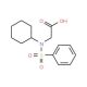(Benzenesulfonyl-cyclohexyl-amino)-acetic acid - chemical structure image