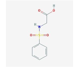 Benzenesulfonylamino-acetic acid (CAS 5398-96-9) - chemical structure image