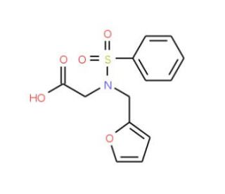 (Benzenesulfonylfuran-2-ylmethylamino)-acetic acid - chemical structure image